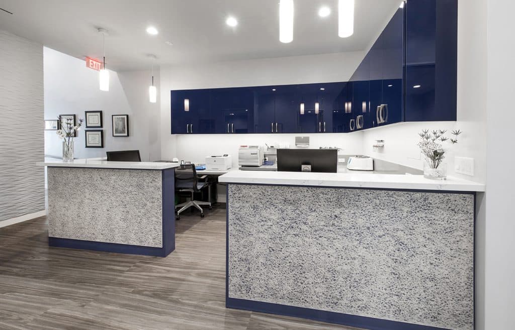 Waiting room seating and natural light